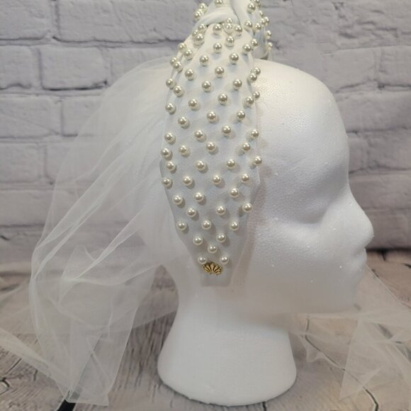 Lele Sadoughi Veil Imitation Pearl Satin Headband main image 5